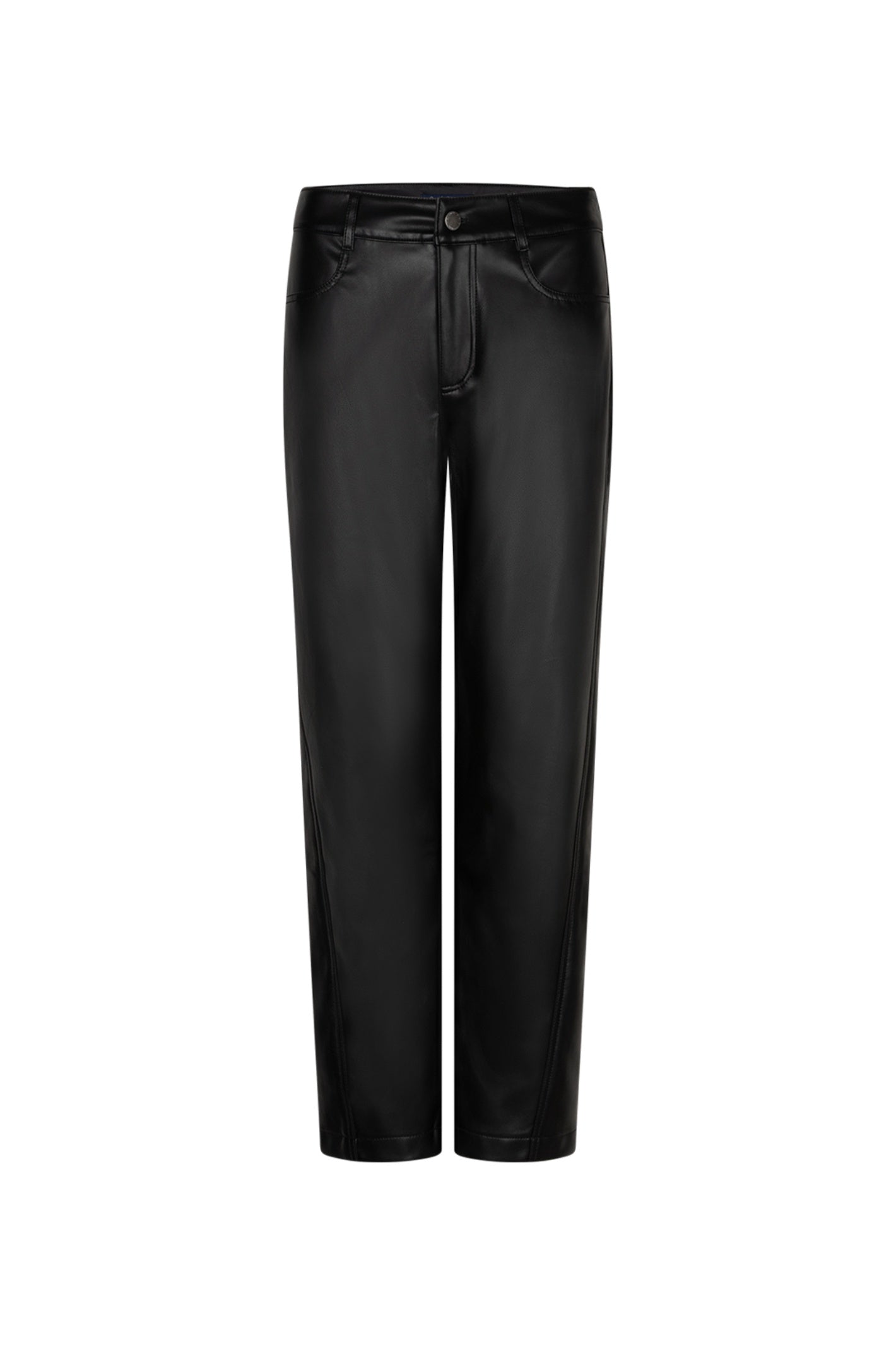 Red Button SRB5079 Caitlina Faux Leather Trousers Black L28