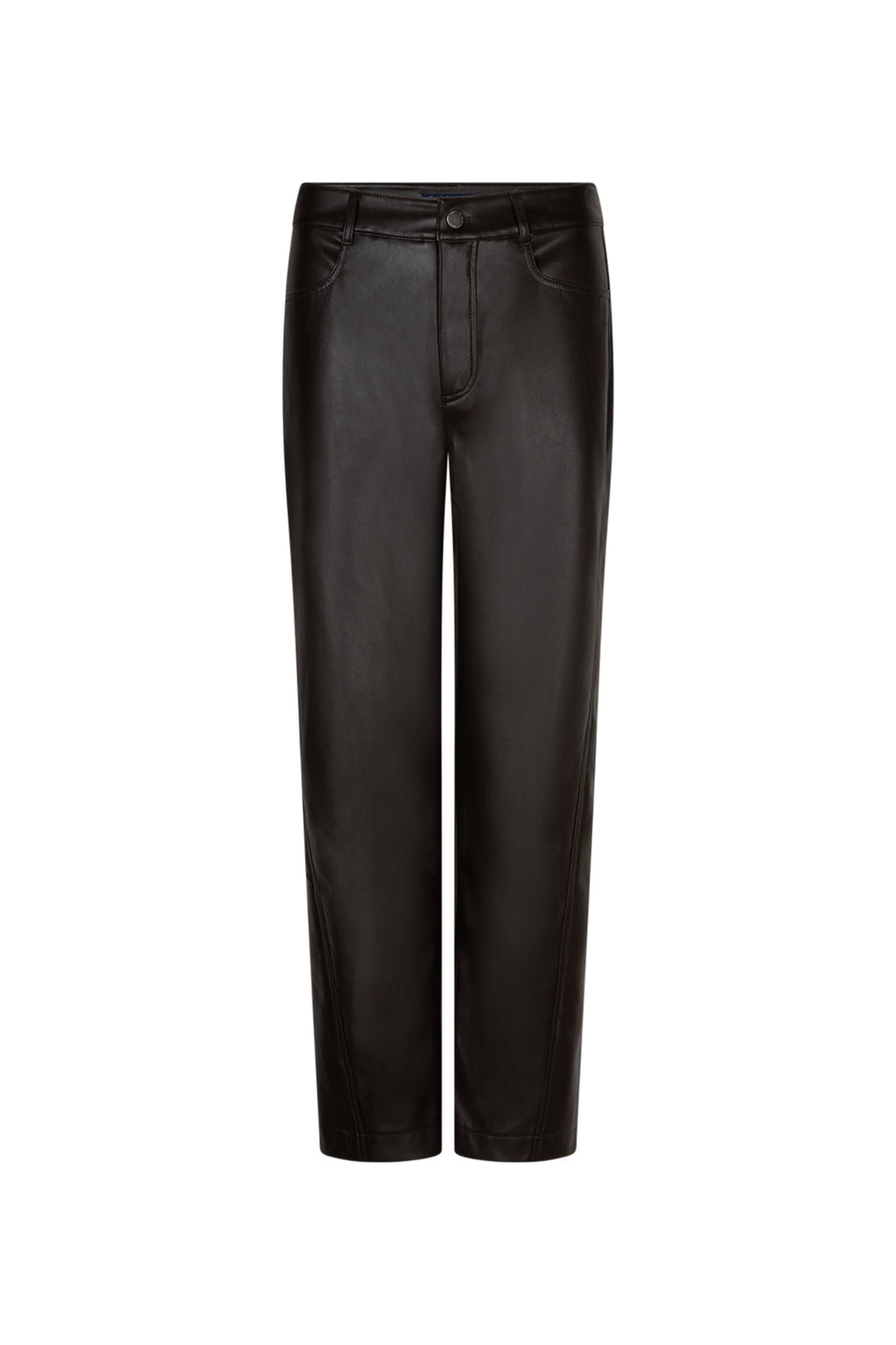 Red Button SRB5079 Caitlina Faux Leather Trousers Espresso L28