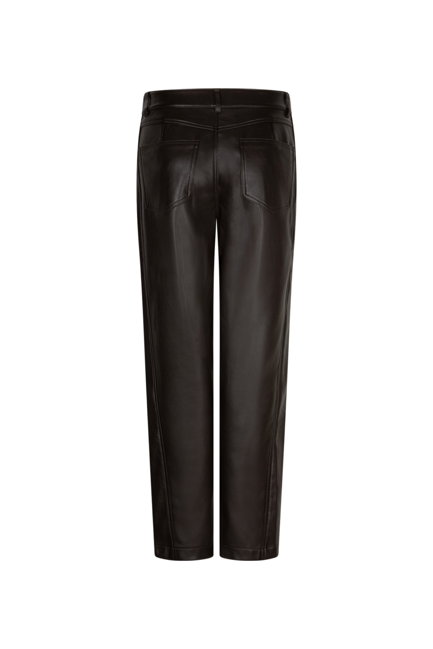 Red Button SRB5079 Caitlina Faux Leather Trousers Espresso L28