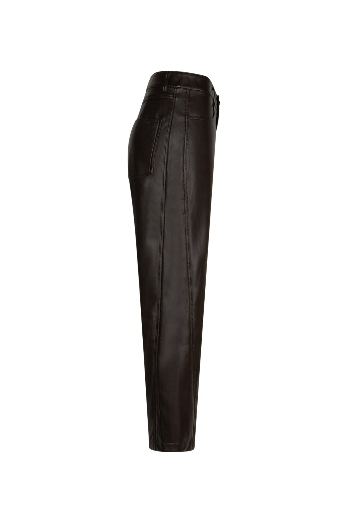 Red Button SRB5079 Caitlina Faux Leather Trousers Espresso L28