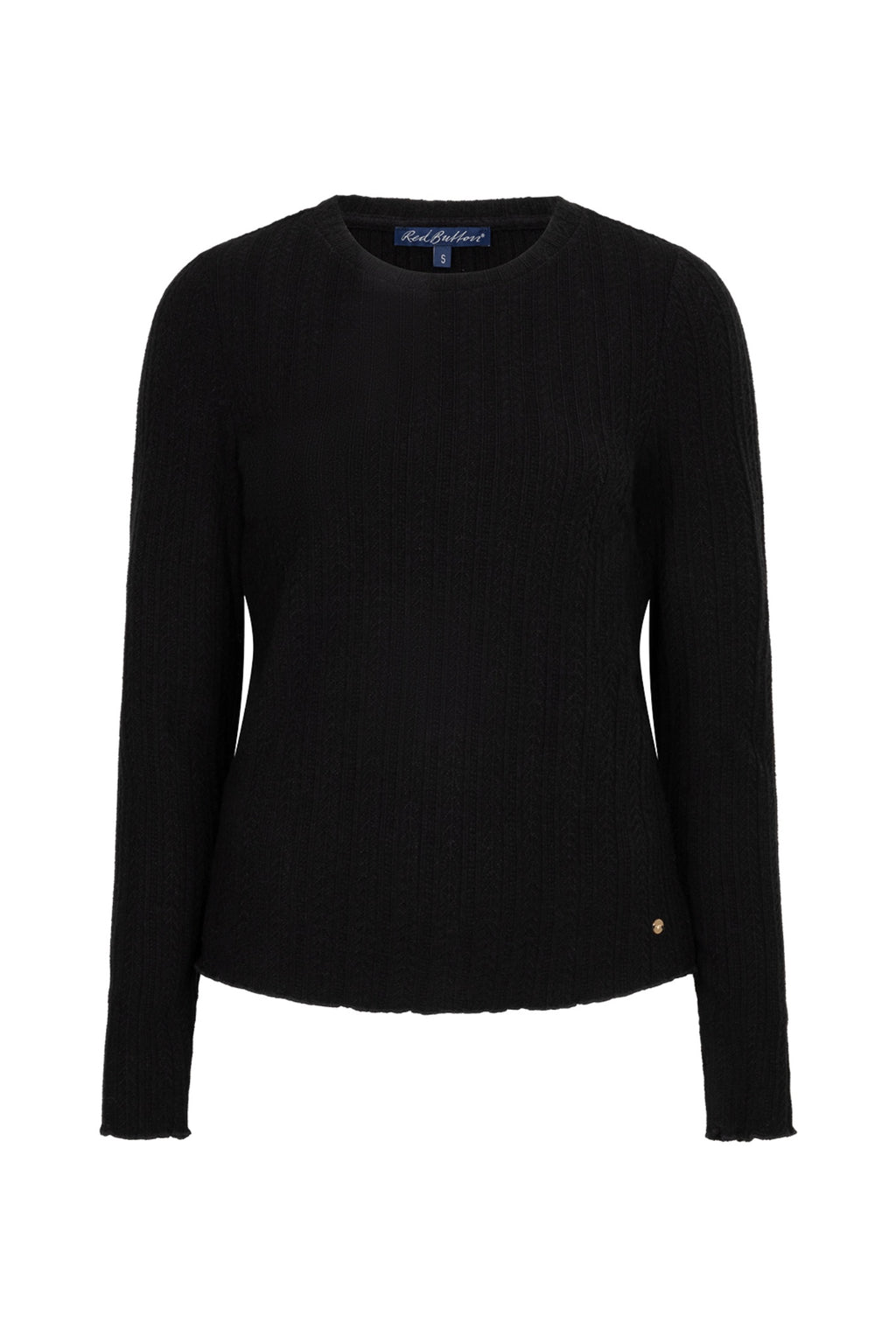 Red Button SRB5162 Top Fine Knit Black