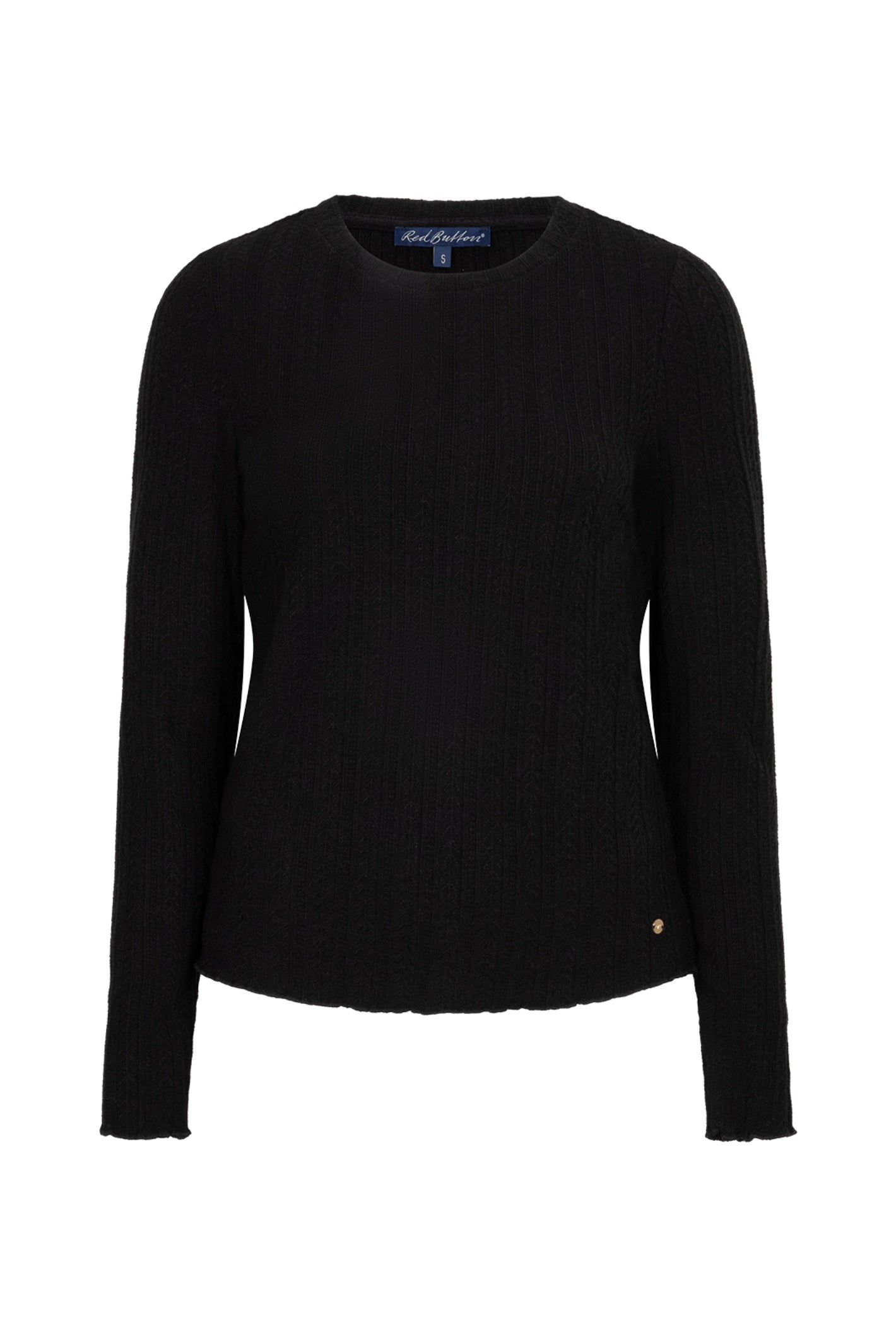 Red Button SRB5162 Top Fine Knit Black