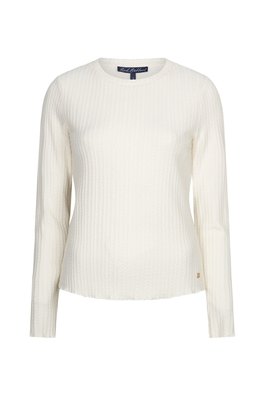 Red Button SRB5162 Top Fine Knit Off White-Ecru