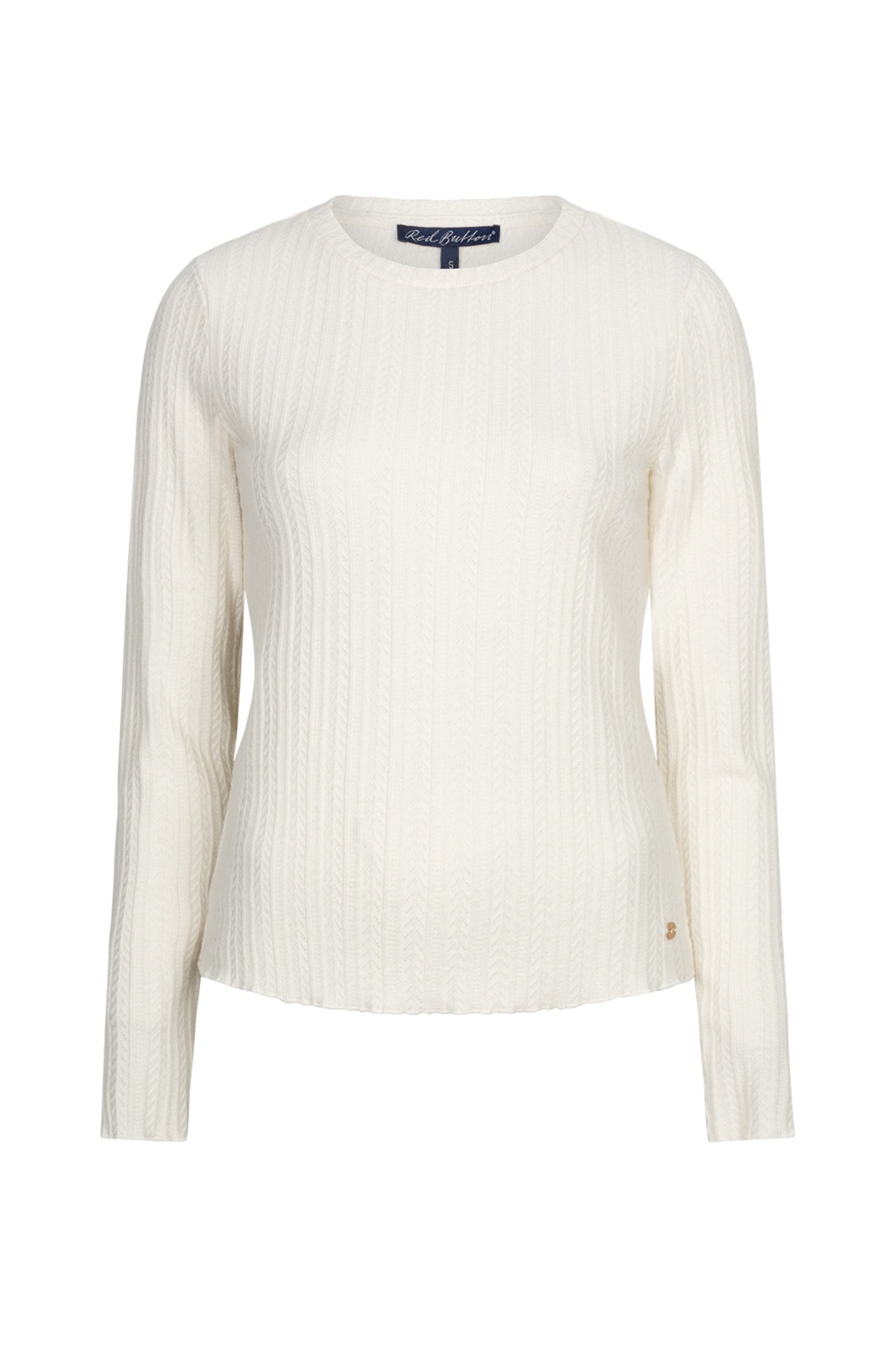 Red Button SRB5162 Top Fine Knit Off White-Ecru