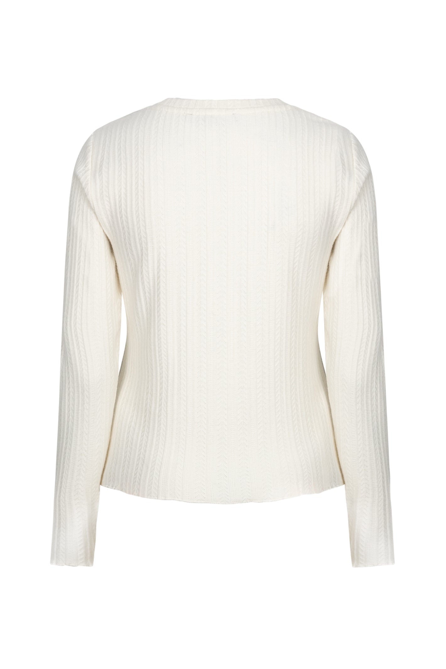 Red Button SRB5162 Top Fine Knit Off White-Ecru