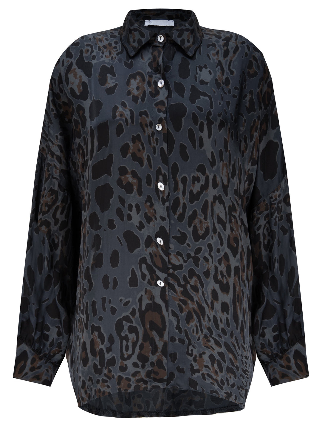 Amazing Woman Sala Charcoal Grey Leopard Shirt