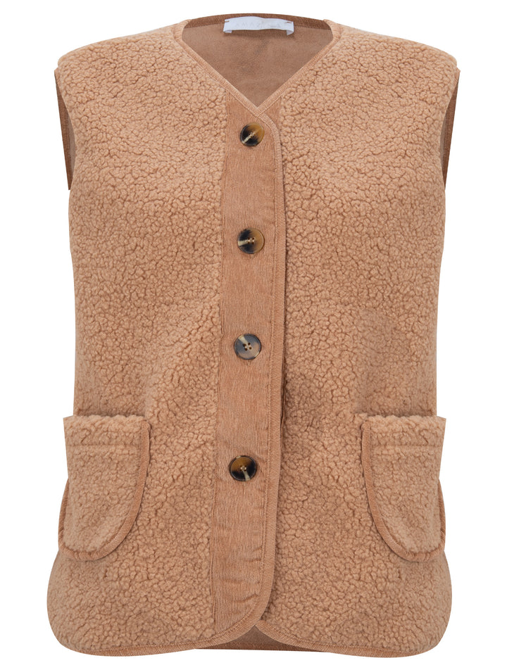 Teddy_Warm_Camel_Beige_Suede_Gilet_Beige