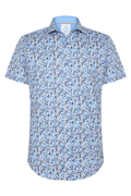 A Fish Named Fred 31.053 Short Sleeve Men's Shirt Citrus - Cobalt - Dotique