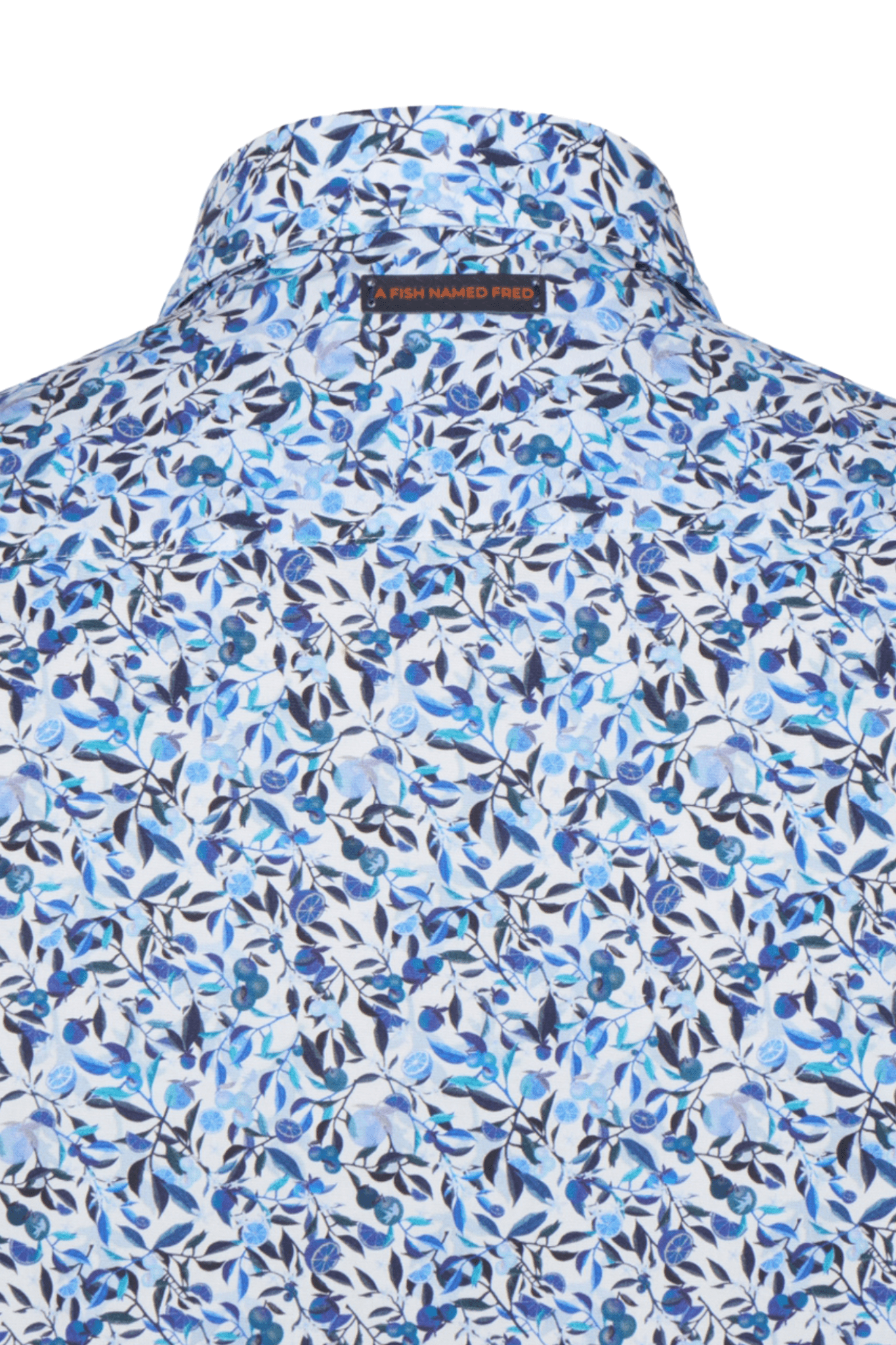 A Fish Named Fred 31.053 Short Sleeve Men's Shirt Citrus - Cobalt - Dotique