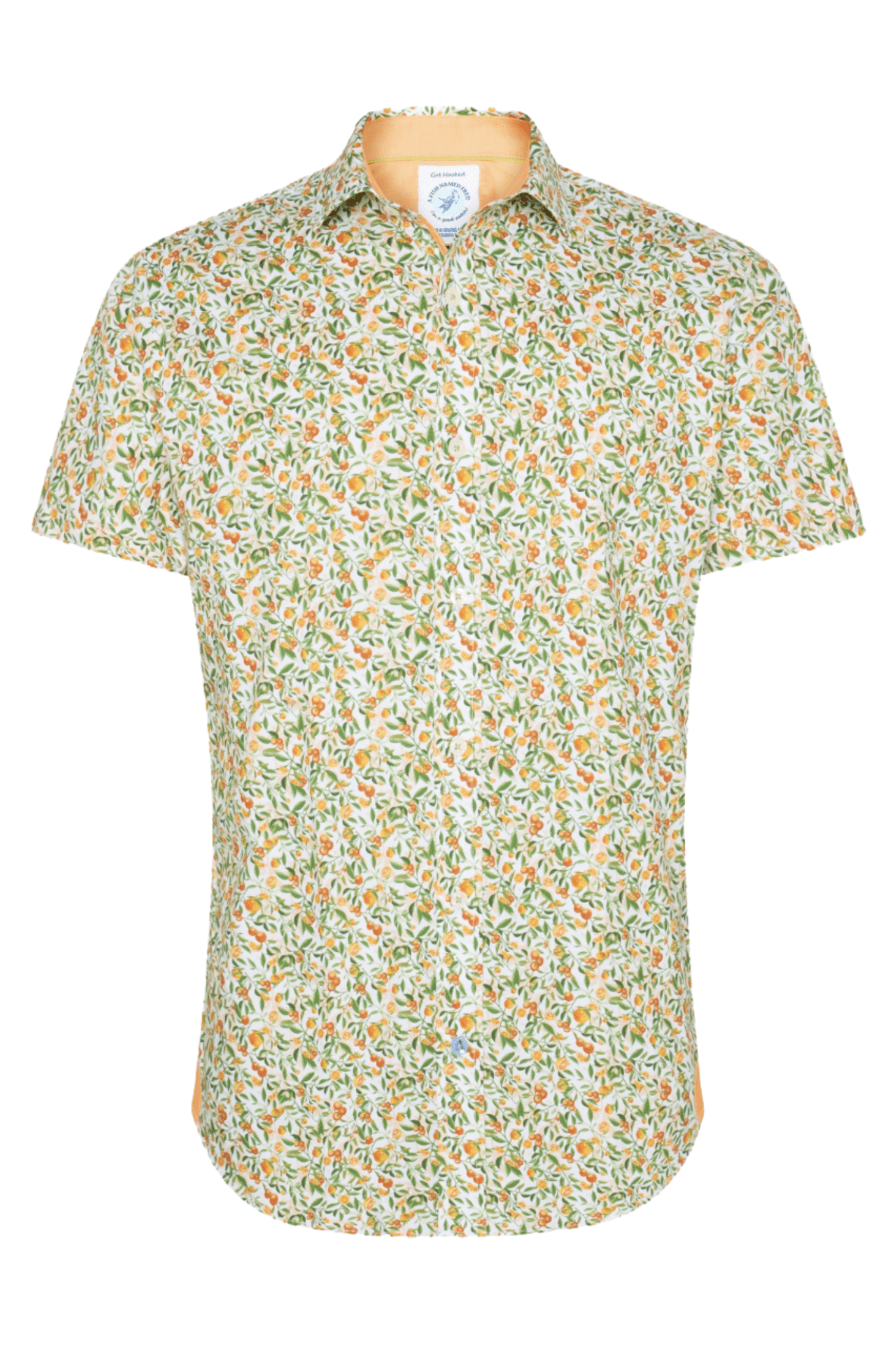 A Fish Named Fred 31.053 Short Sleeve Men's Shirt Citrus - Light Green - Dotique
