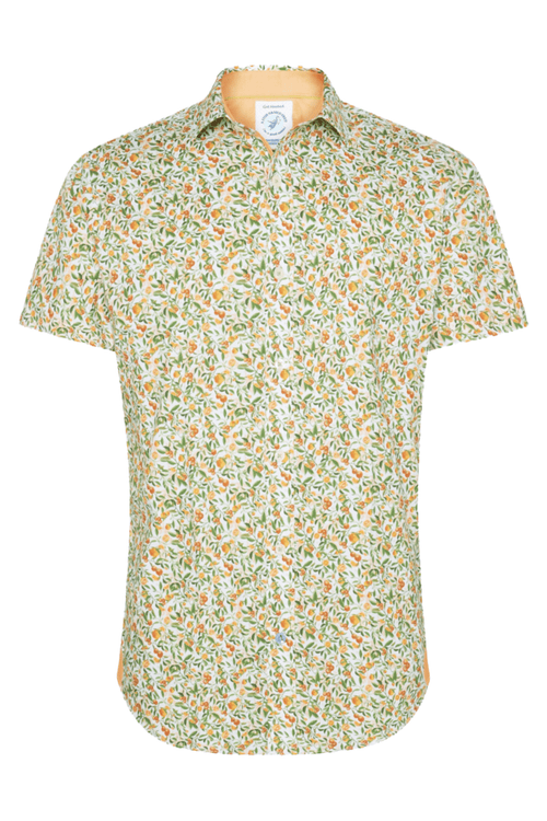 A Fish Named Fred 31.053 Short Sleeve Men's Shirt Citrus - Light Green - Dotique