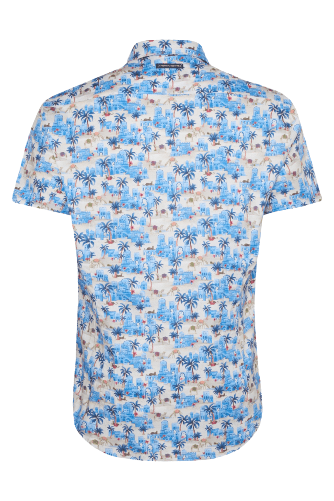 A Fish Named Fred 31.062 Short Sleeve Men's Shirt Oasis Cobalt - Dotique
