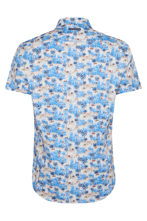 A Fish Named Fred 31.062 Short Sleeve Men's Shirt Oasis Cobalt - Dotique