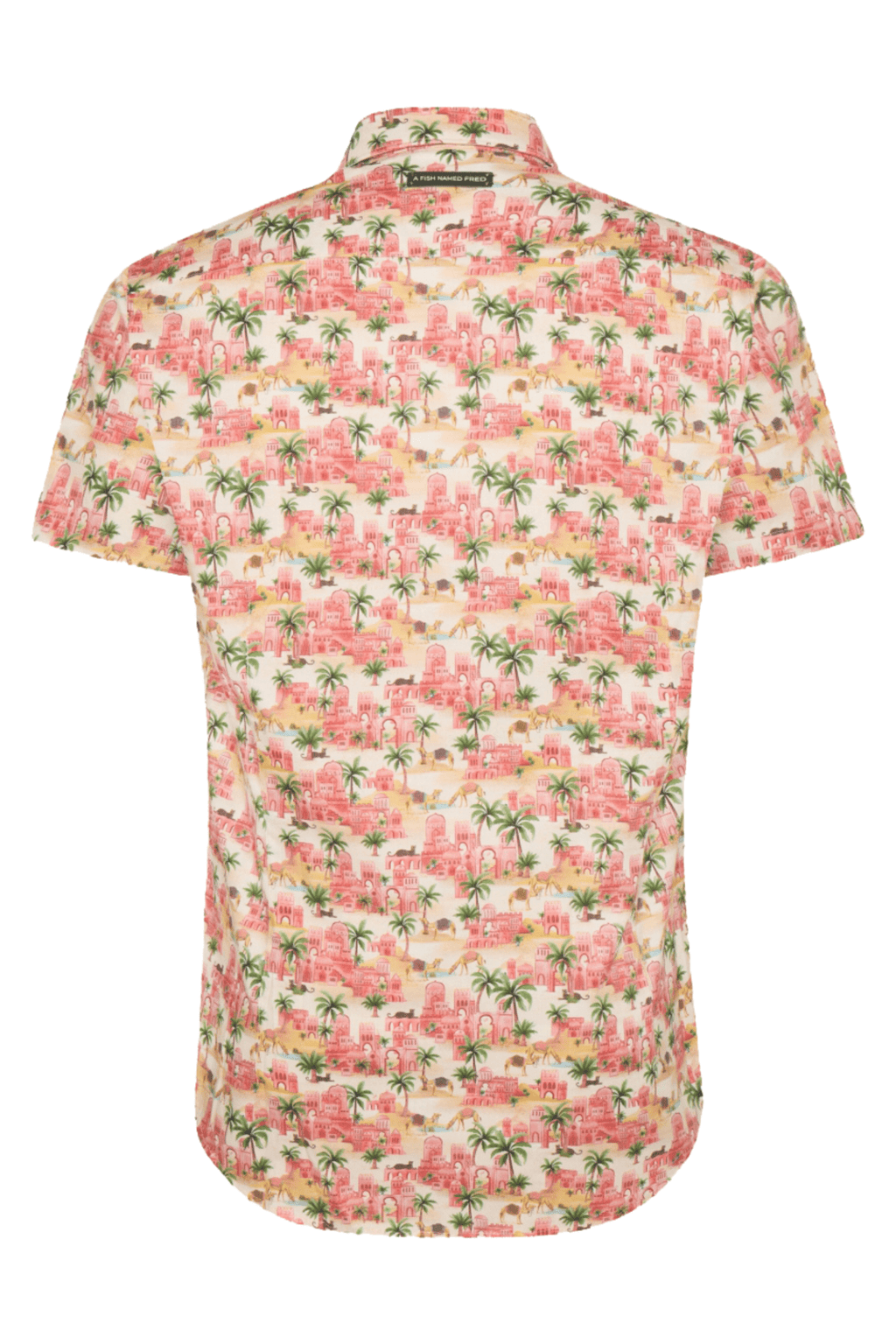 A Fish Named Fred 31.062 Short Sleeve Men's Shirt Oasis Rose Pink - Dotique