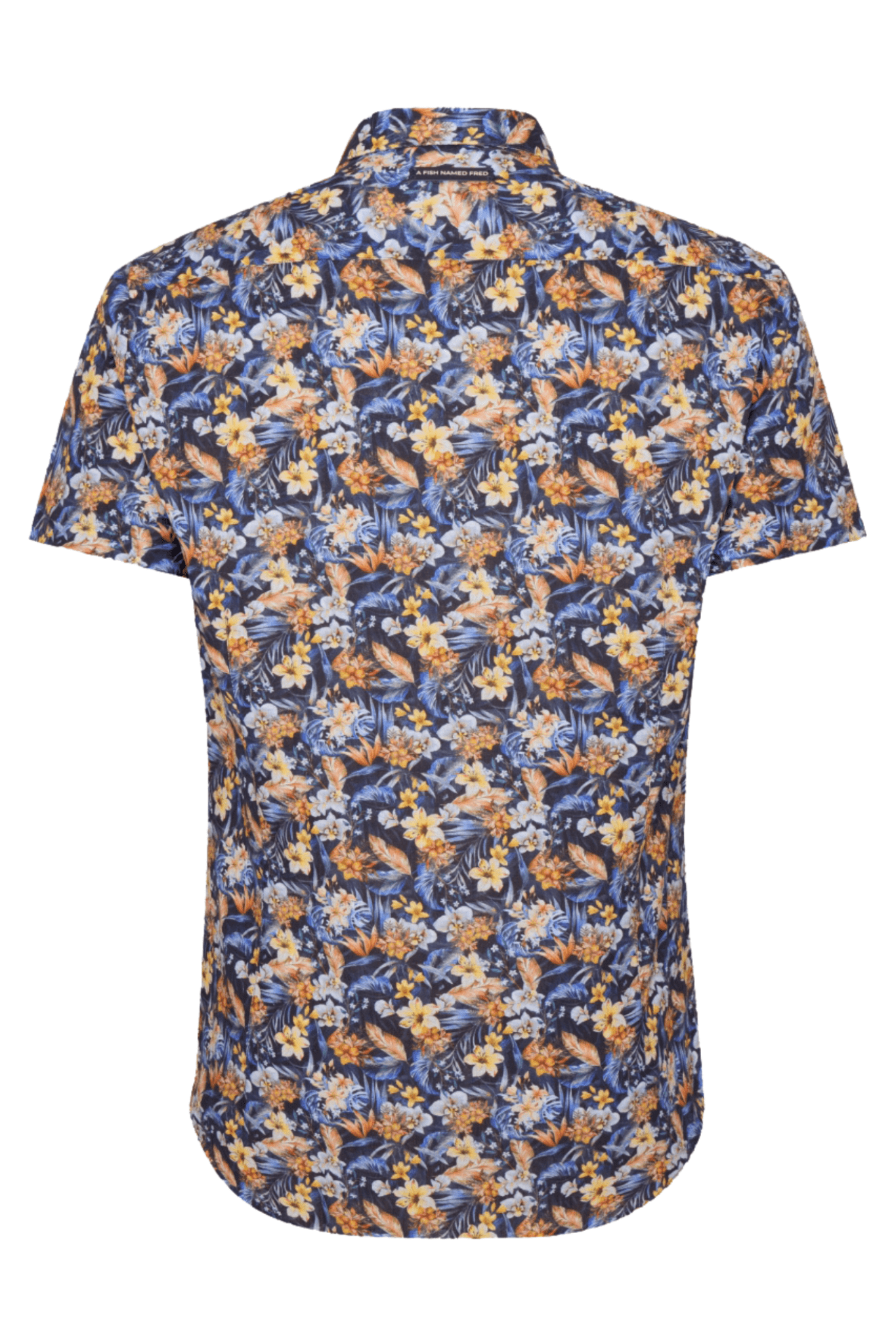 A Fish Named Fred 31.065 Short Sleeve Men's Shirt Floral Navy - Dotique