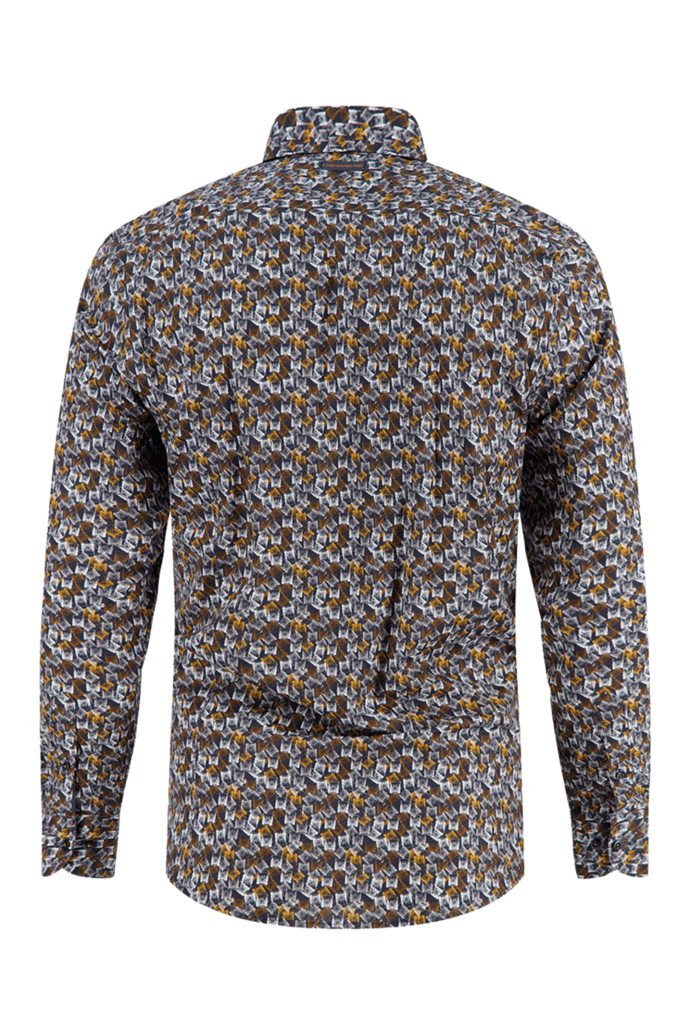 Whisky patterned men's shirt on a white background. Shop now at Dotique