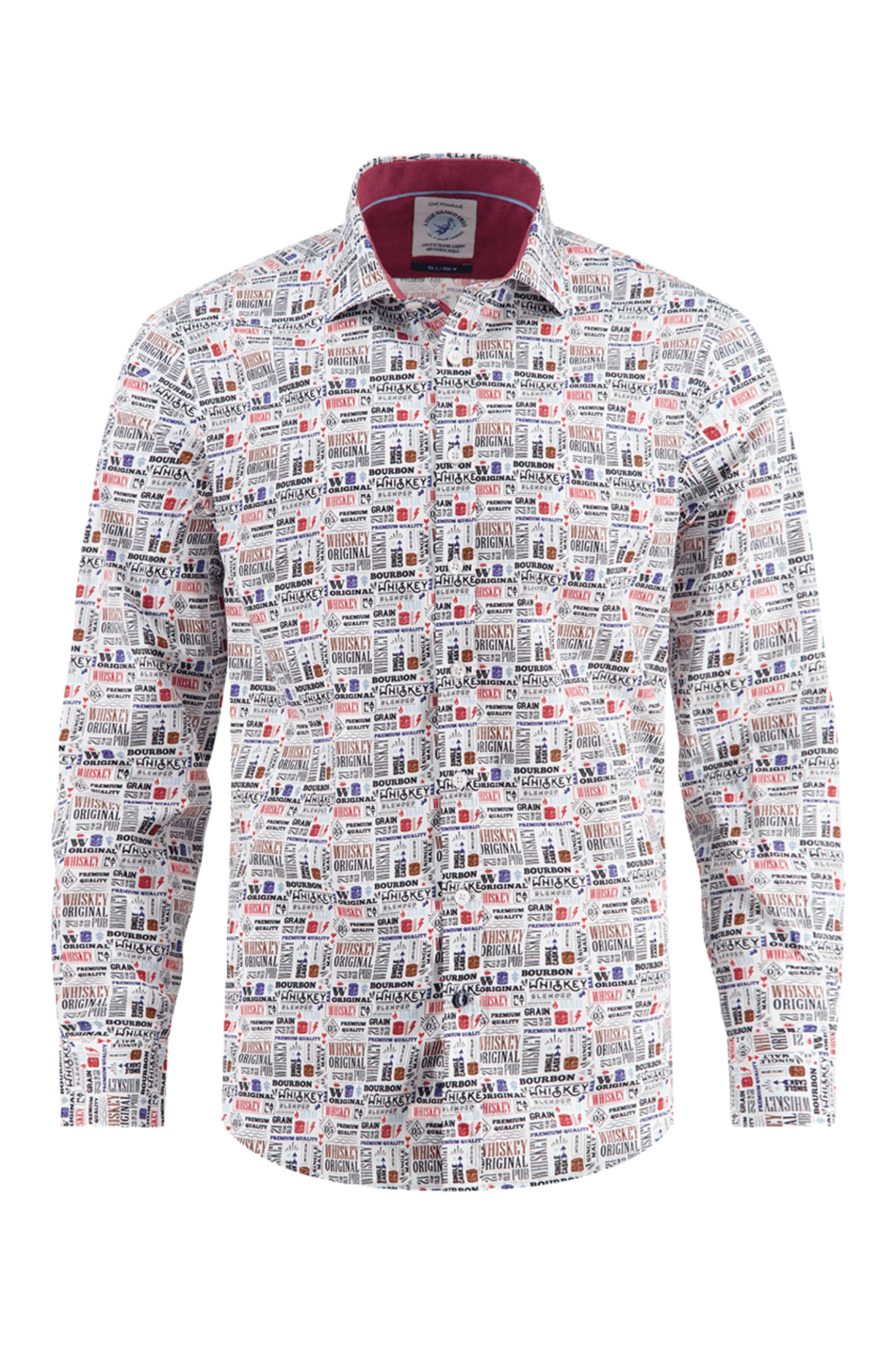 A Fish Named Fred 32.009 Shirt liquor text Off-White. Shop now at Dotique