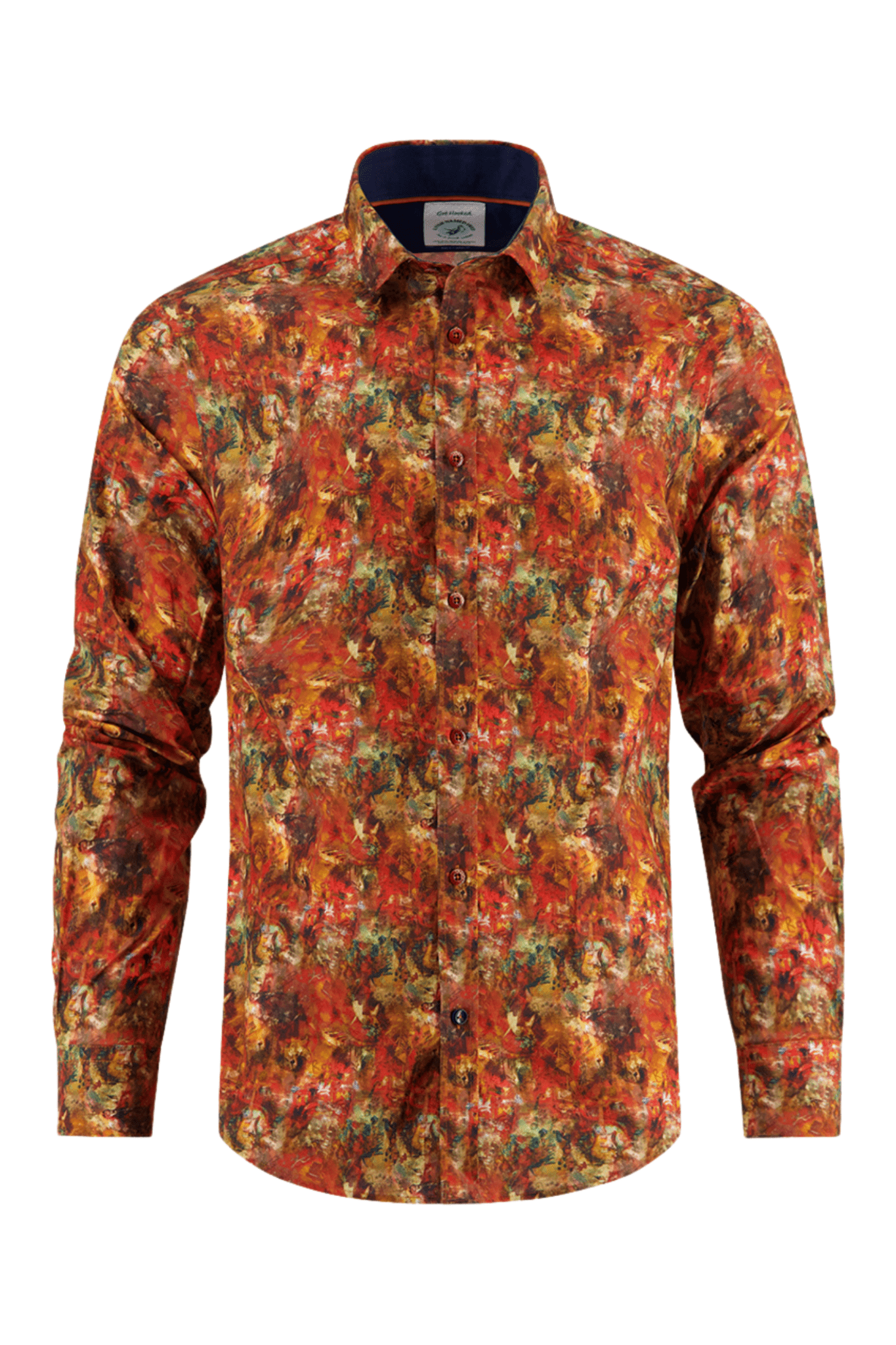 A Fish Named Fred 32.018 Men's Shirt Musical Mess Burnt Orange