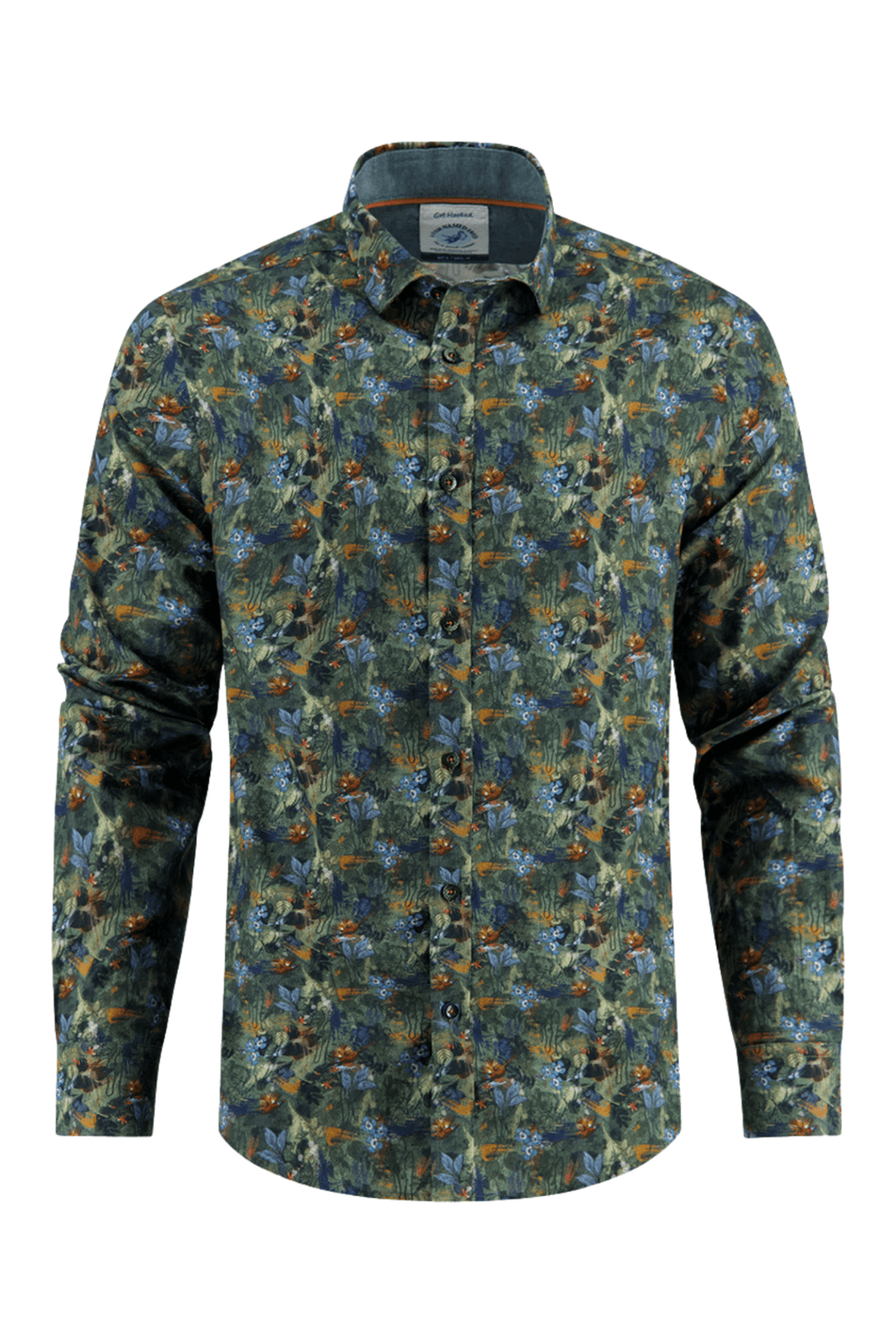 A Fish Named Fred Men's Shirt Watercolor Highland Dark Green
