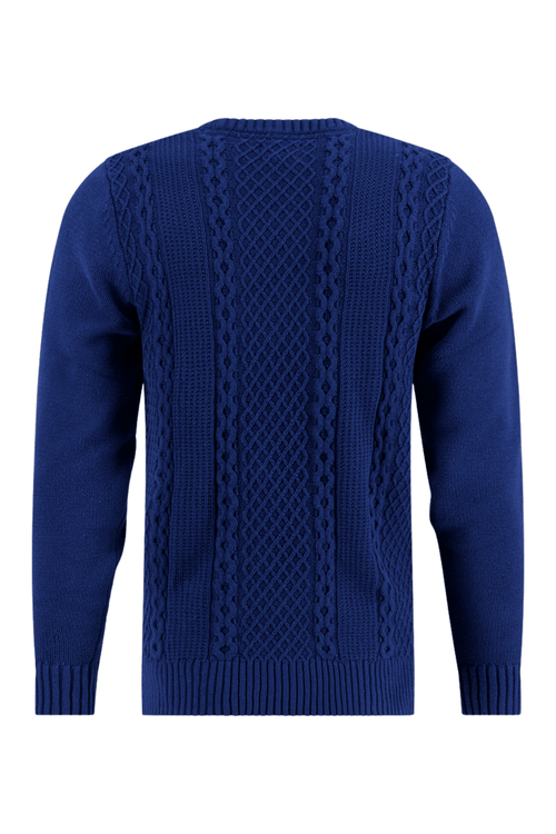 A Fish Named Fred 32.501 Men's Pullover Cable Classic Blue