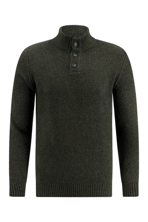 A Fish Named Fred 32.504 Men's Jumper Knitted Hedge Green. Shop now at Dotique