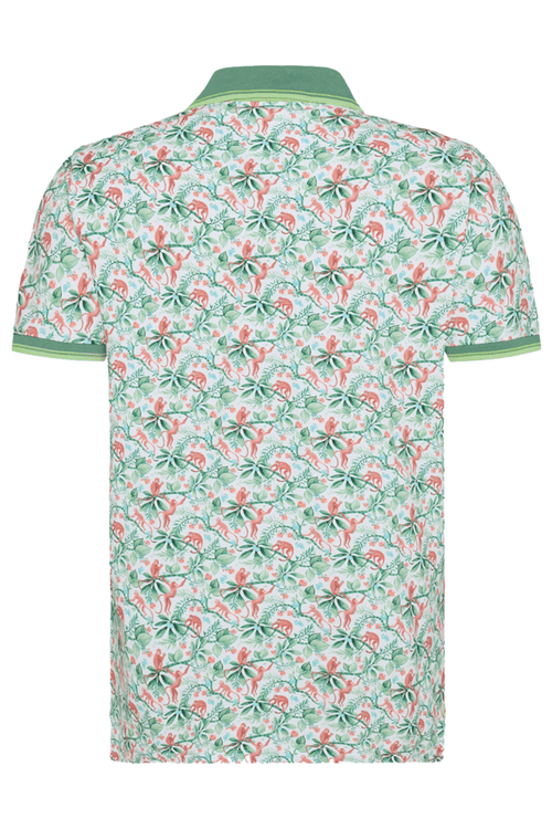 A Fish Named Fred Men's Polo Shirt 31.302 Light Green Monkey - Dotique