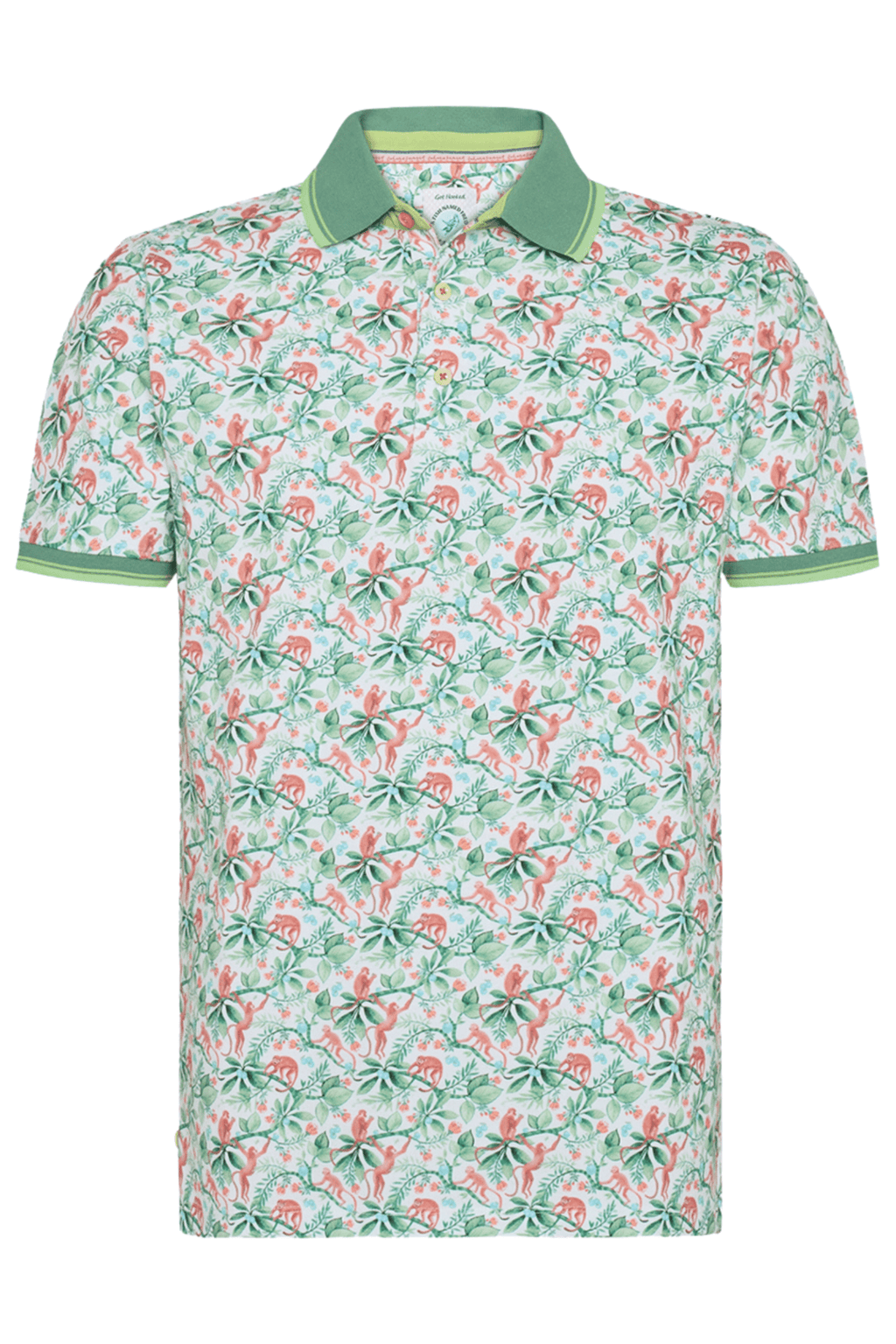 A Fish Named Fred Men's Polo Shirt 31.302 Light Green Monkey - Dotique
