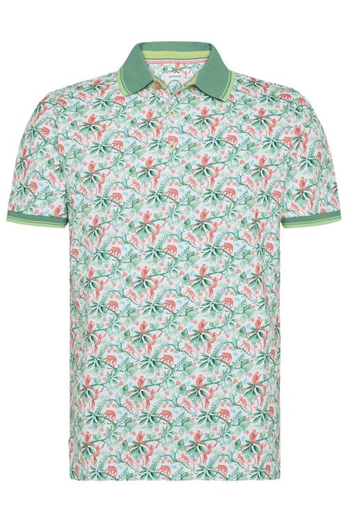 A Fish Named Fred Men's Polo Shirt 31.302 Light Green Monkey - Dotique