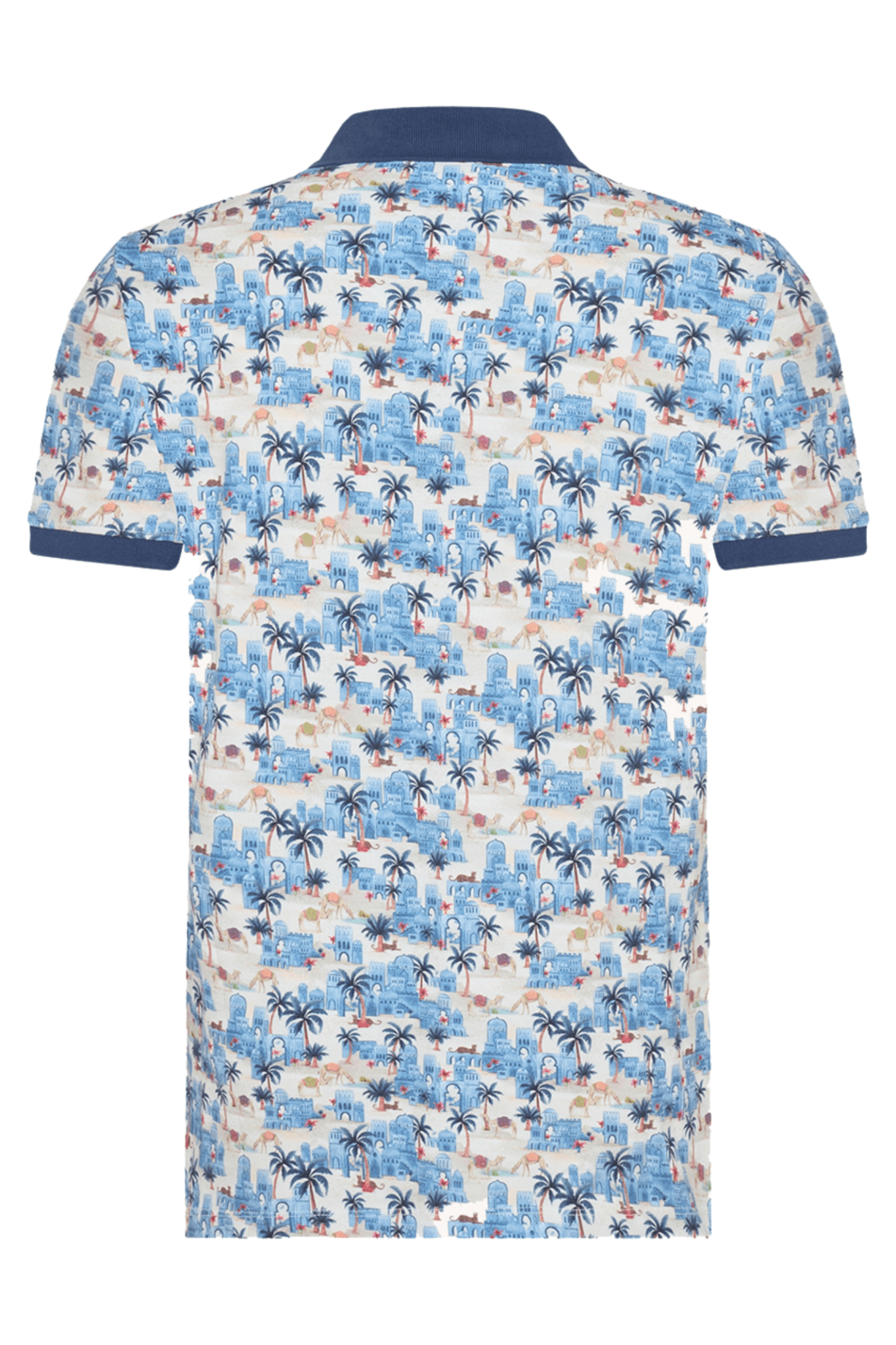 A Fish Named Fred Men's Polo Shirt 31.303 Light Blue Oasis - Dotique
