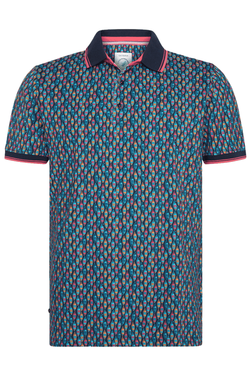 A Fish Named Fred Men's Polo Shirt 31.307 Navy Boats - Dotique
