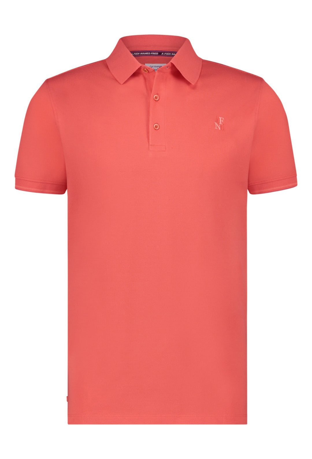 a-fish-named-fred-mens-polo-shirt-coral-993001