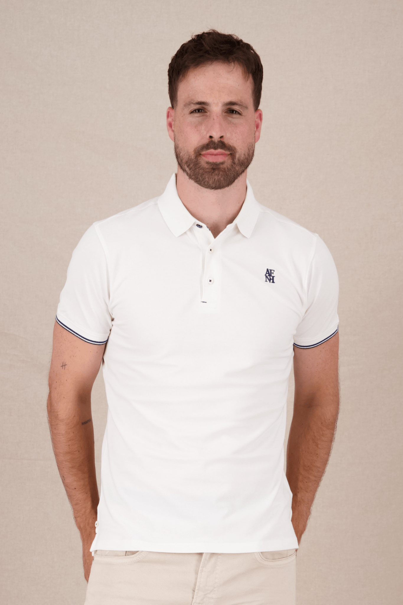 A Fish Named Fred Men's Polo Shirt Off White 99.3001 - Dotique