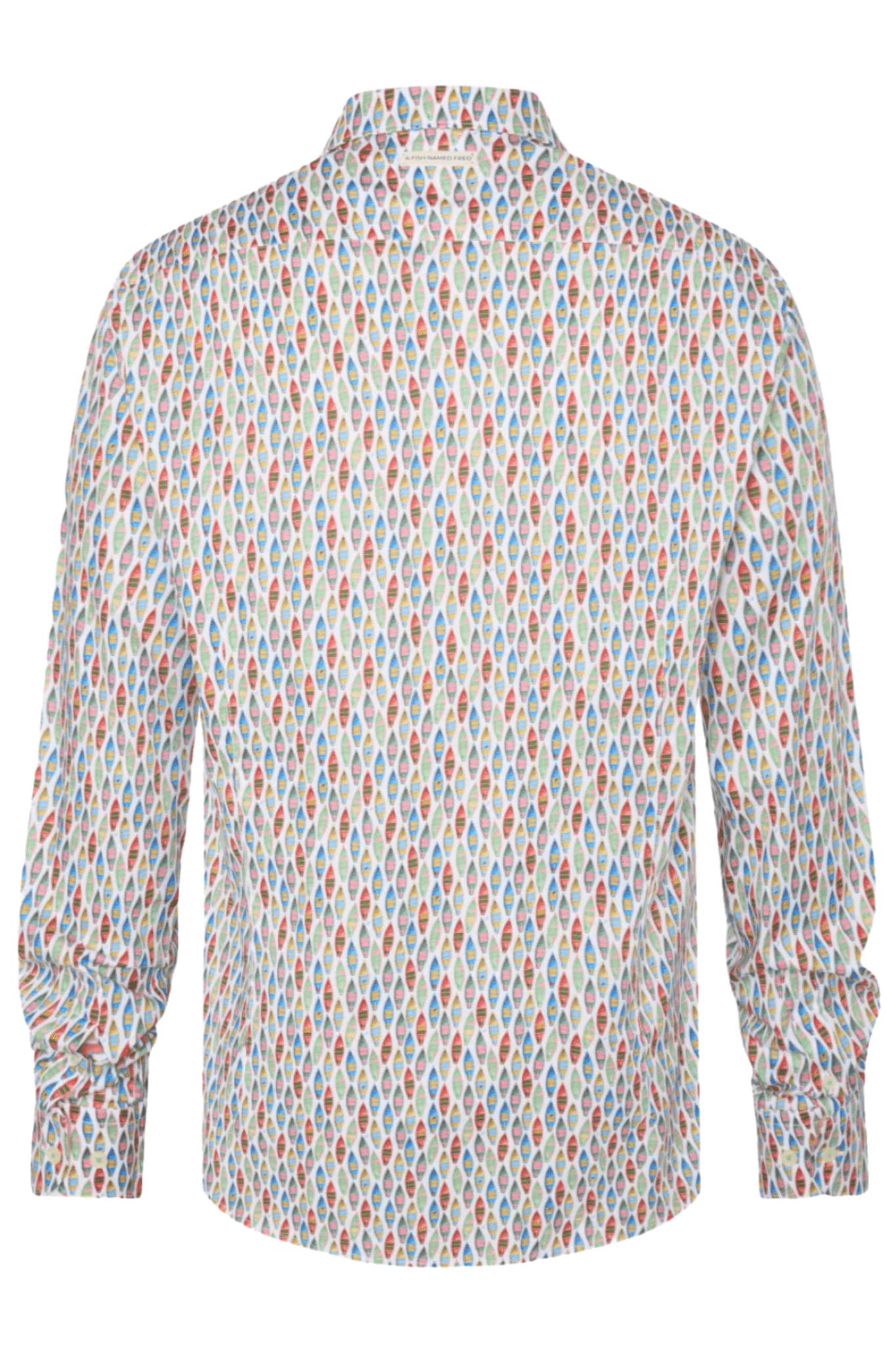 A Fish Named Fred Men's Shirt Boat - Multi Colour Green 31.017
