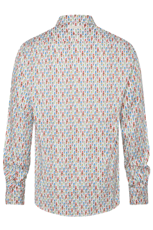 A Fish Named Fred Men's Shirt Boat - Multi Colour Green 31.017