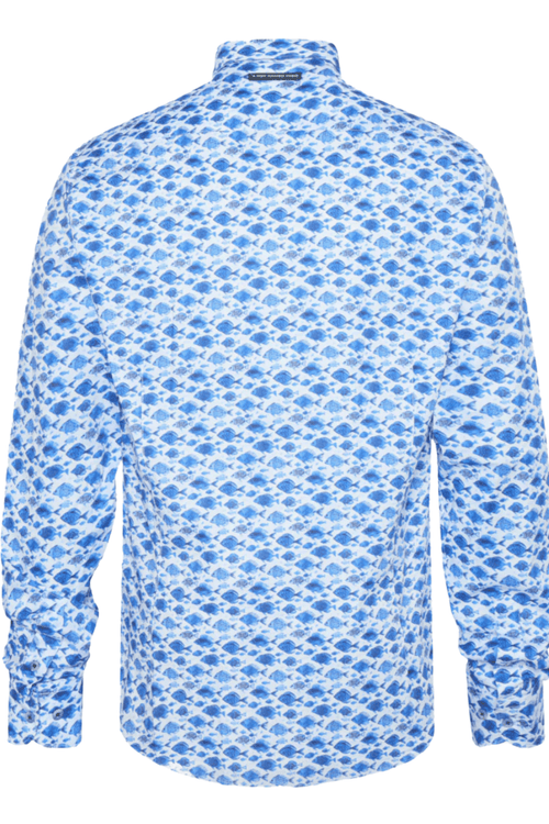 A Fish Named Fred Men's Shirt Fish - Cobalt 31.016