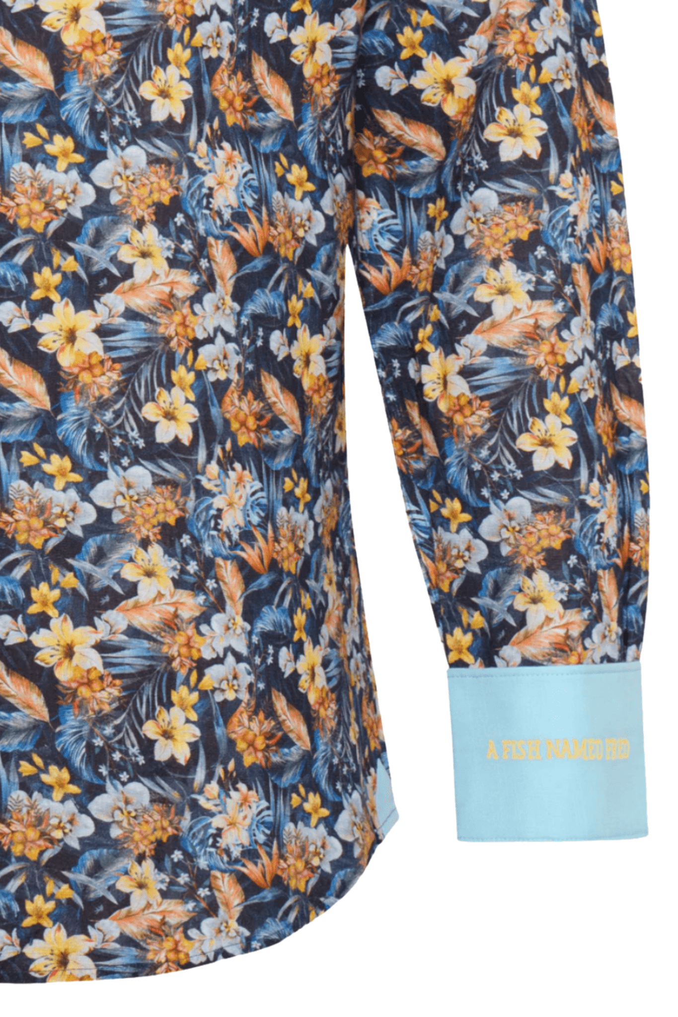 A Fish Named Fred Men's Shirt Floral - Navy 31.015