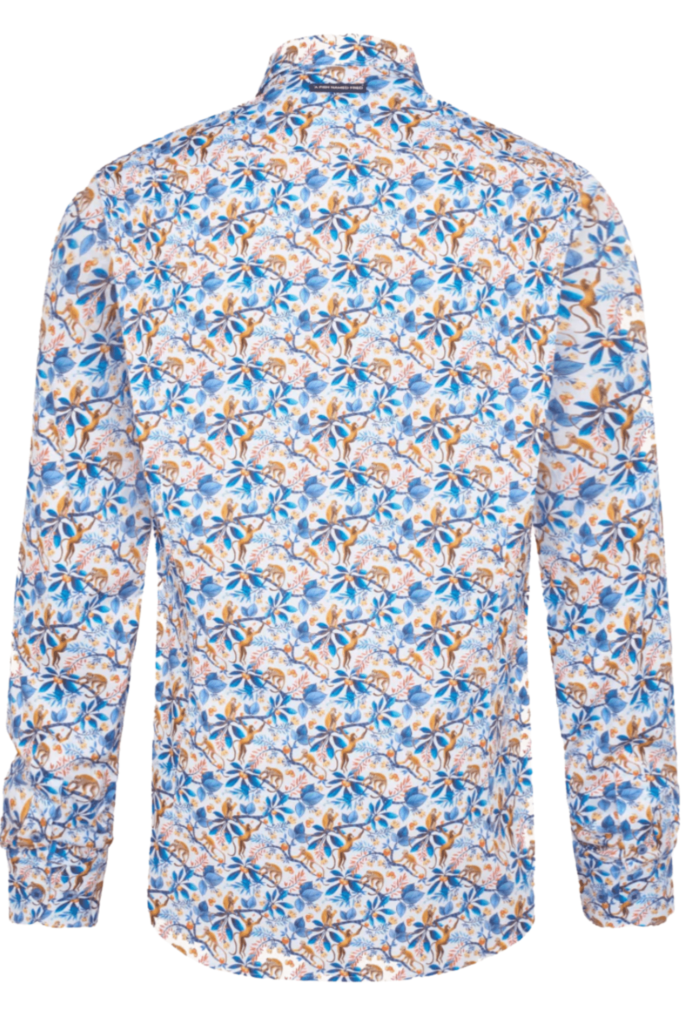 A Fish Named Fred Men's Shirt Monkey - Cobalt 31.010