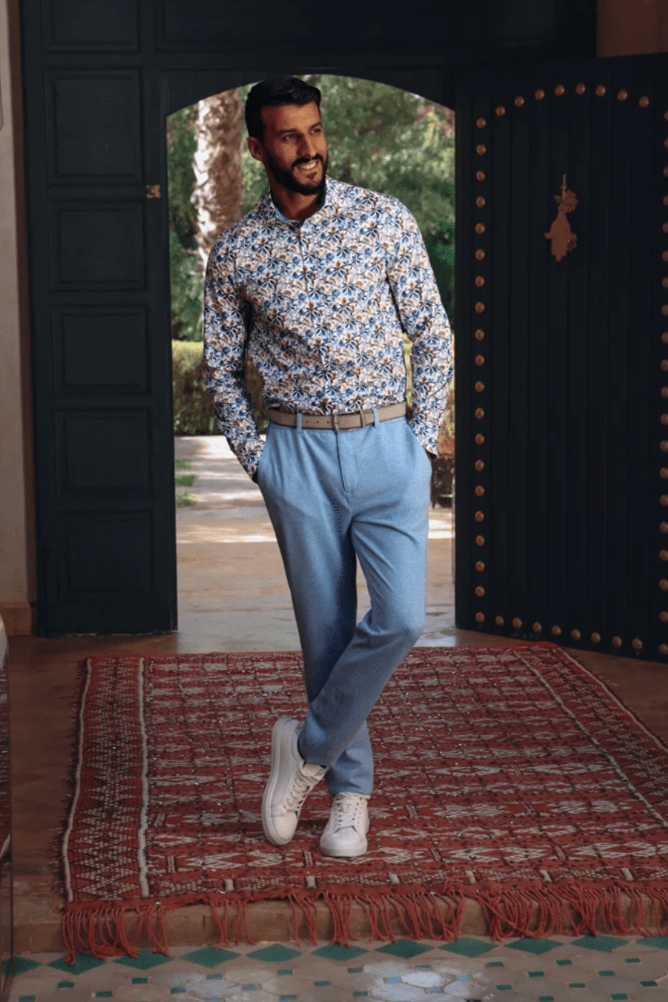 A Fish Named Fred Men's Shirt Monkey - Cobalt 31.010