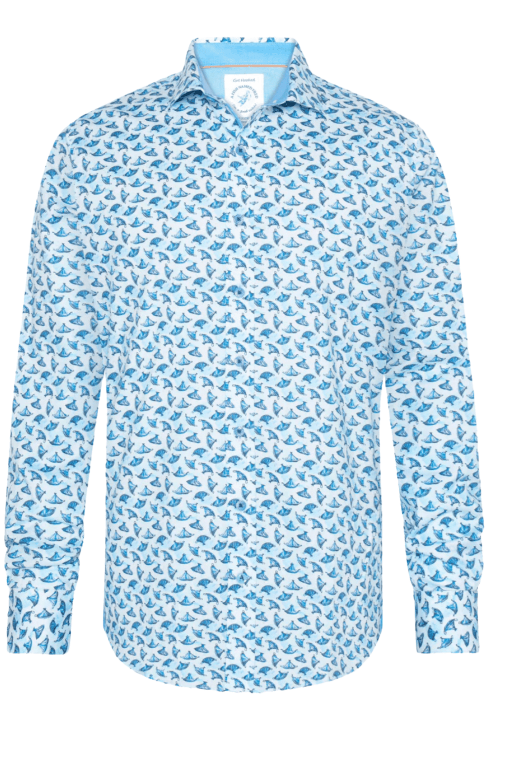 A Fish Named Fred Men’s Shirt Tajine Light Blue 31.001