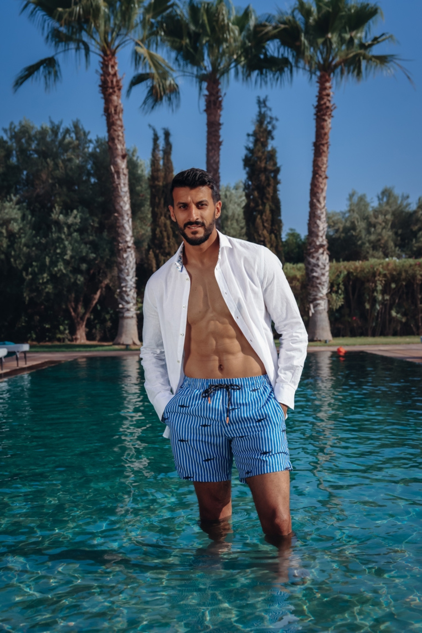 A Fish Named Fred Men's Swimshort Shark - Navy 31.251 at Dotique