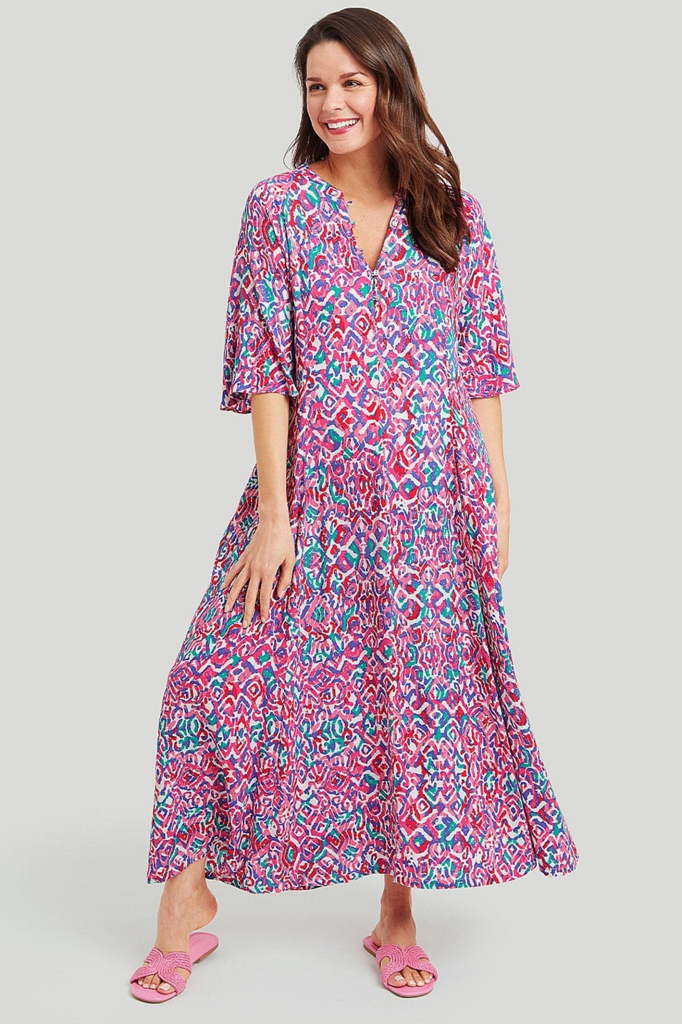 Adini 435173CV049 Anja Dress Cusco Print - Dotique