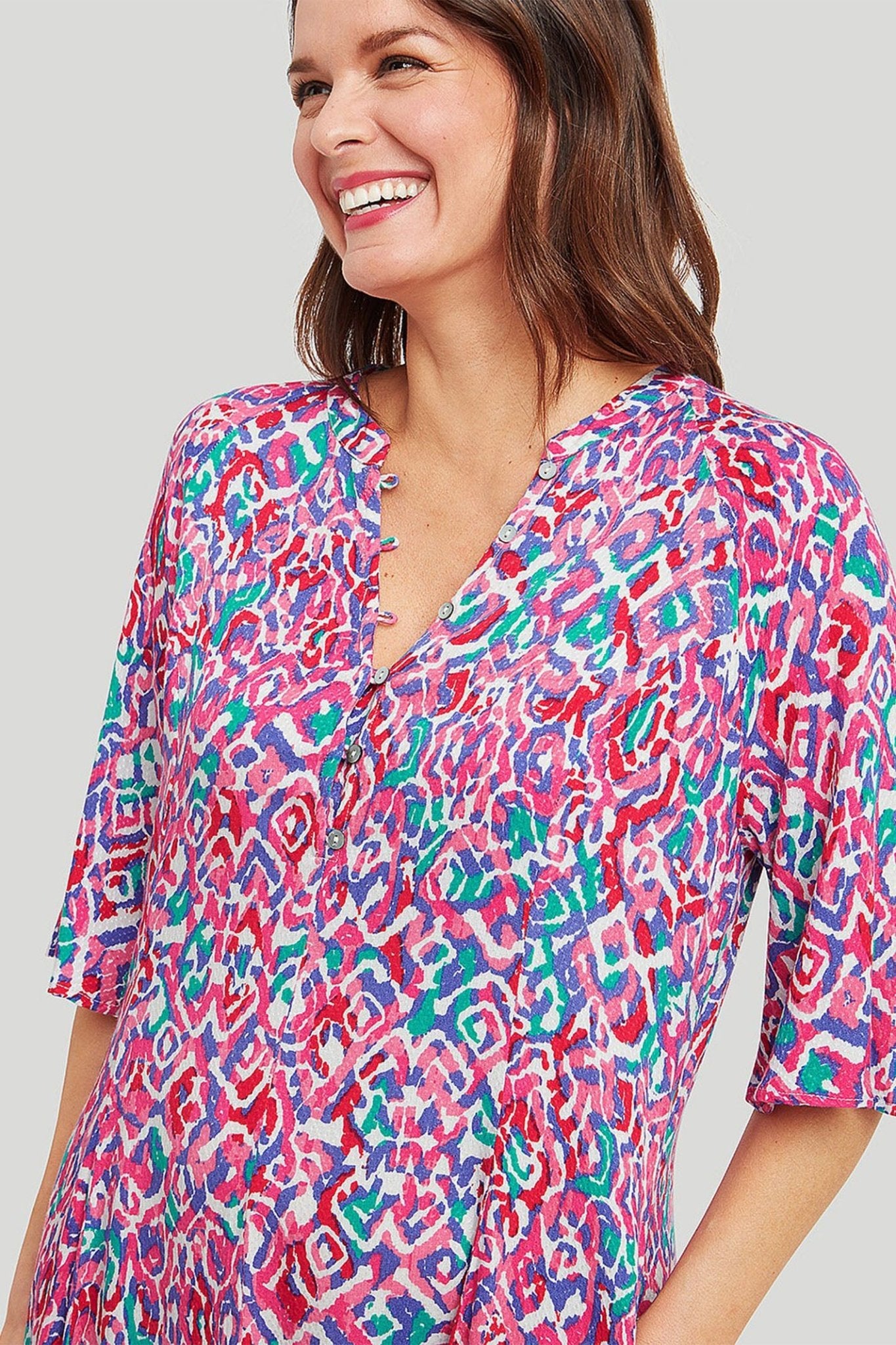 Adini 435173CV049 Anja Dress Cusco Print - Dotique