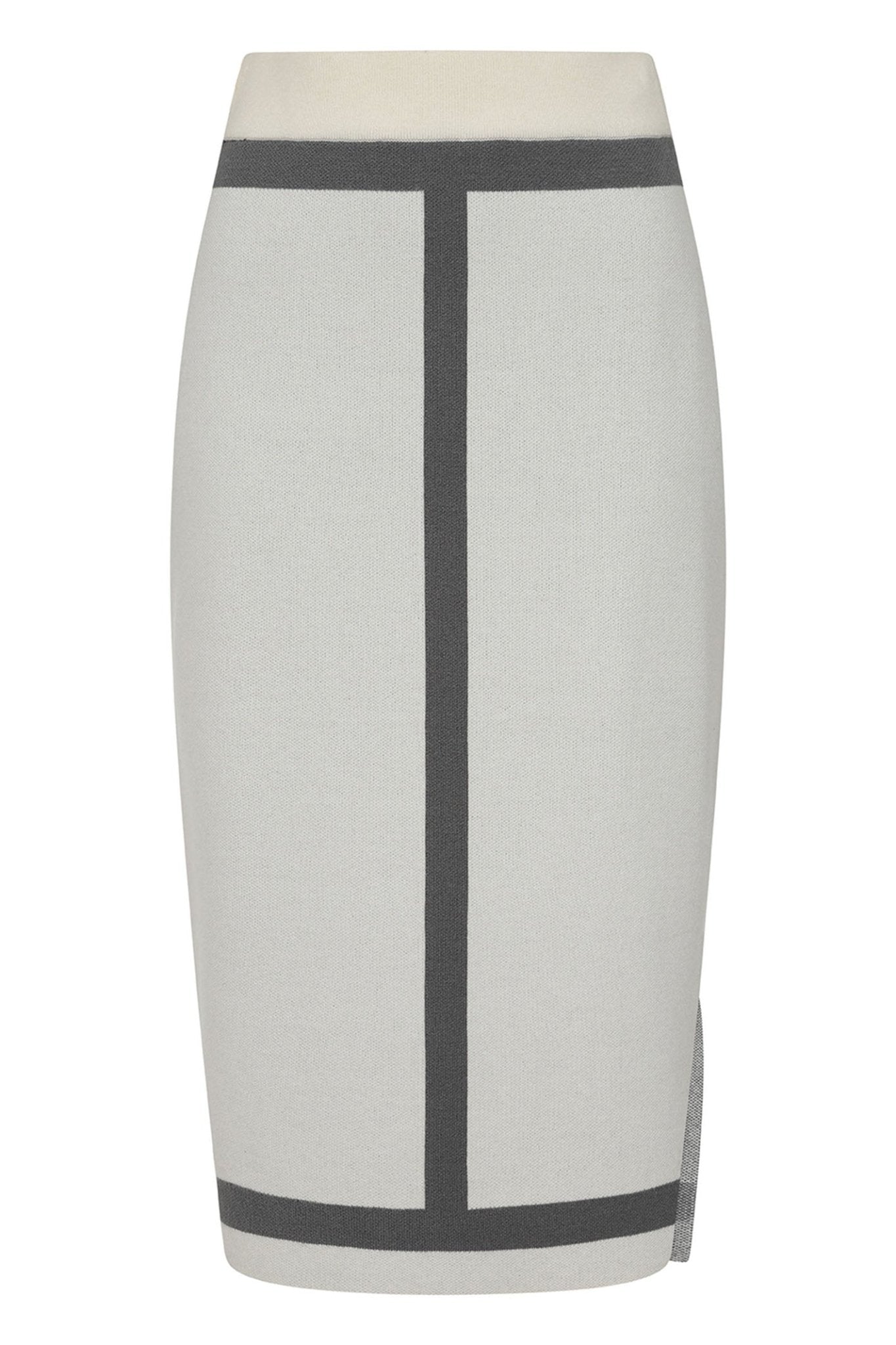 Alice Collins 033A232 Wild Oat Charcoal Grey Poppy Skirt - Dotique - Alice Collins