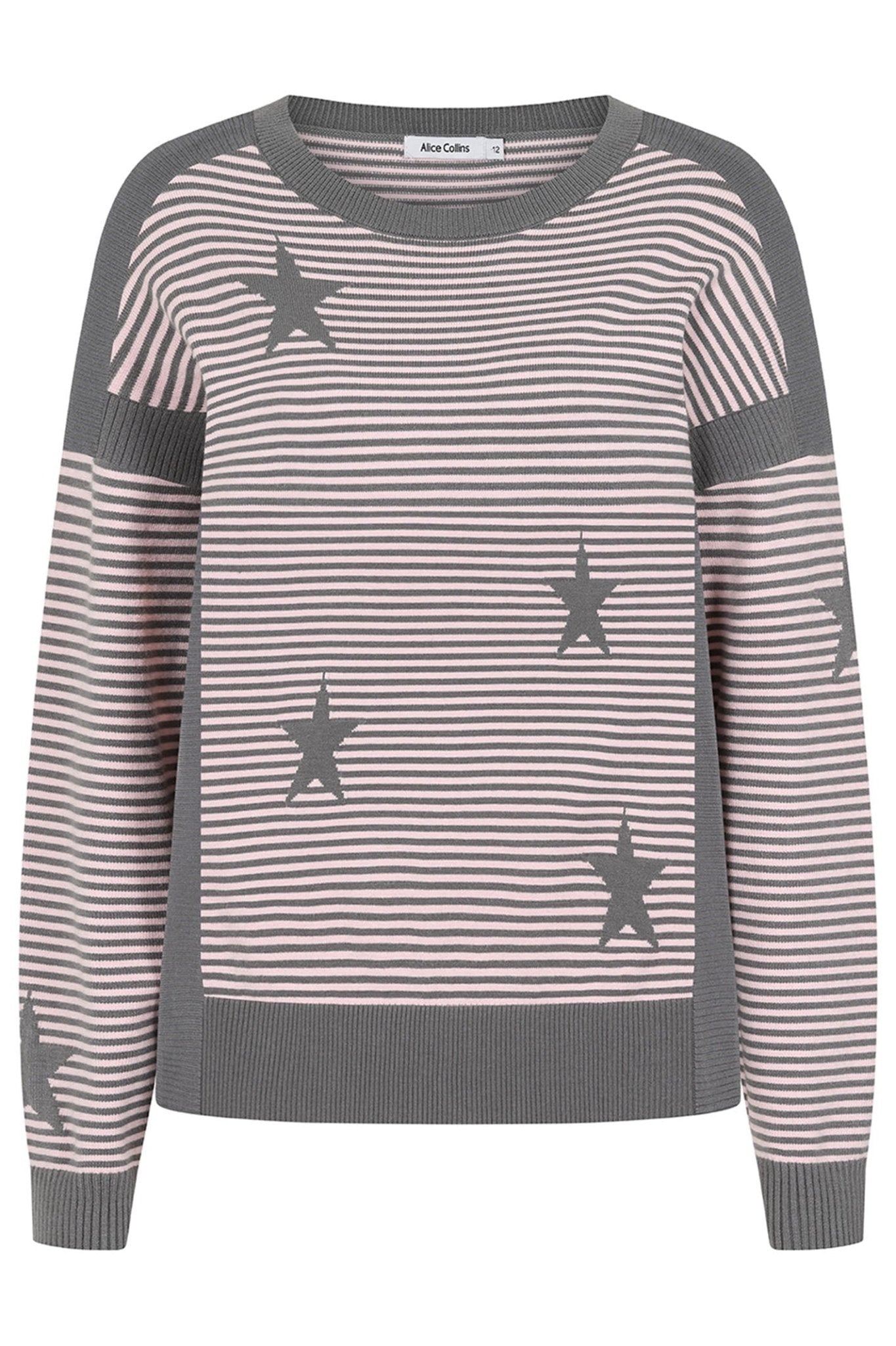 Alice Collins 033A278 Charcoal Shell Grey Una Pullover - Dotique - Alice Collins
