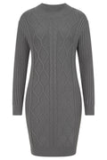 Alice Collins 033A292 Charcoal Grey Shila Cable Longline Tunic - Dotique - Alice Collins