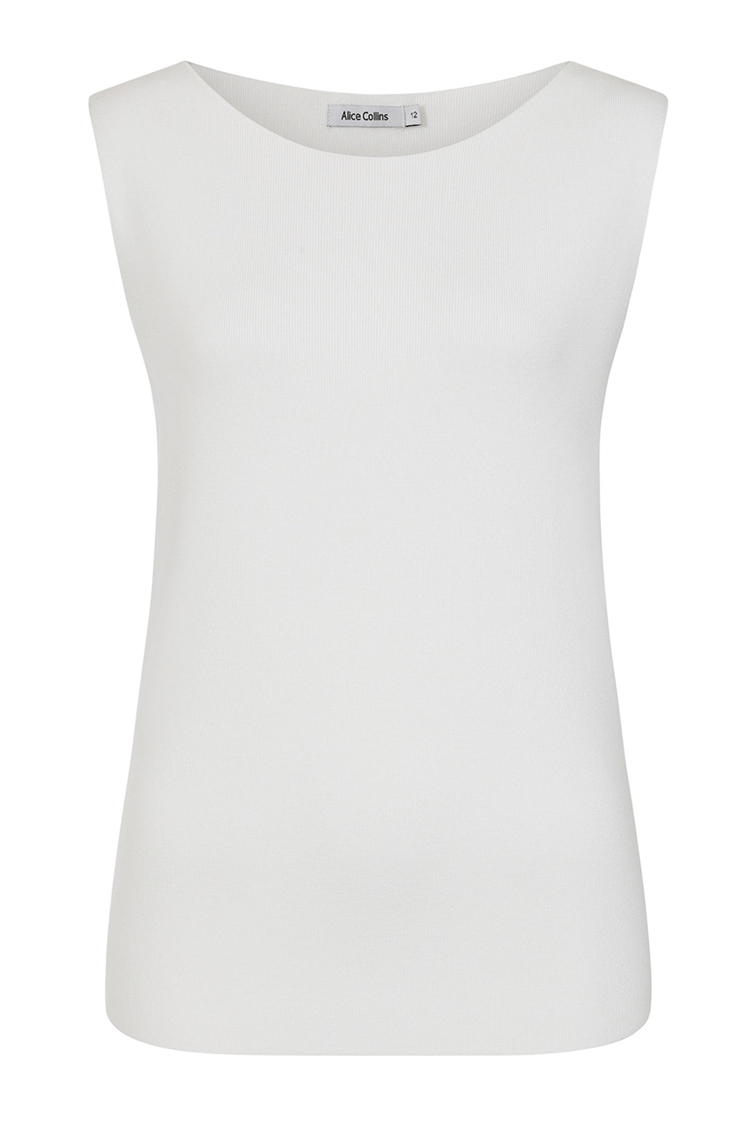 Alice Collins 034S124 Vida Sleeveless Top White - Dotique