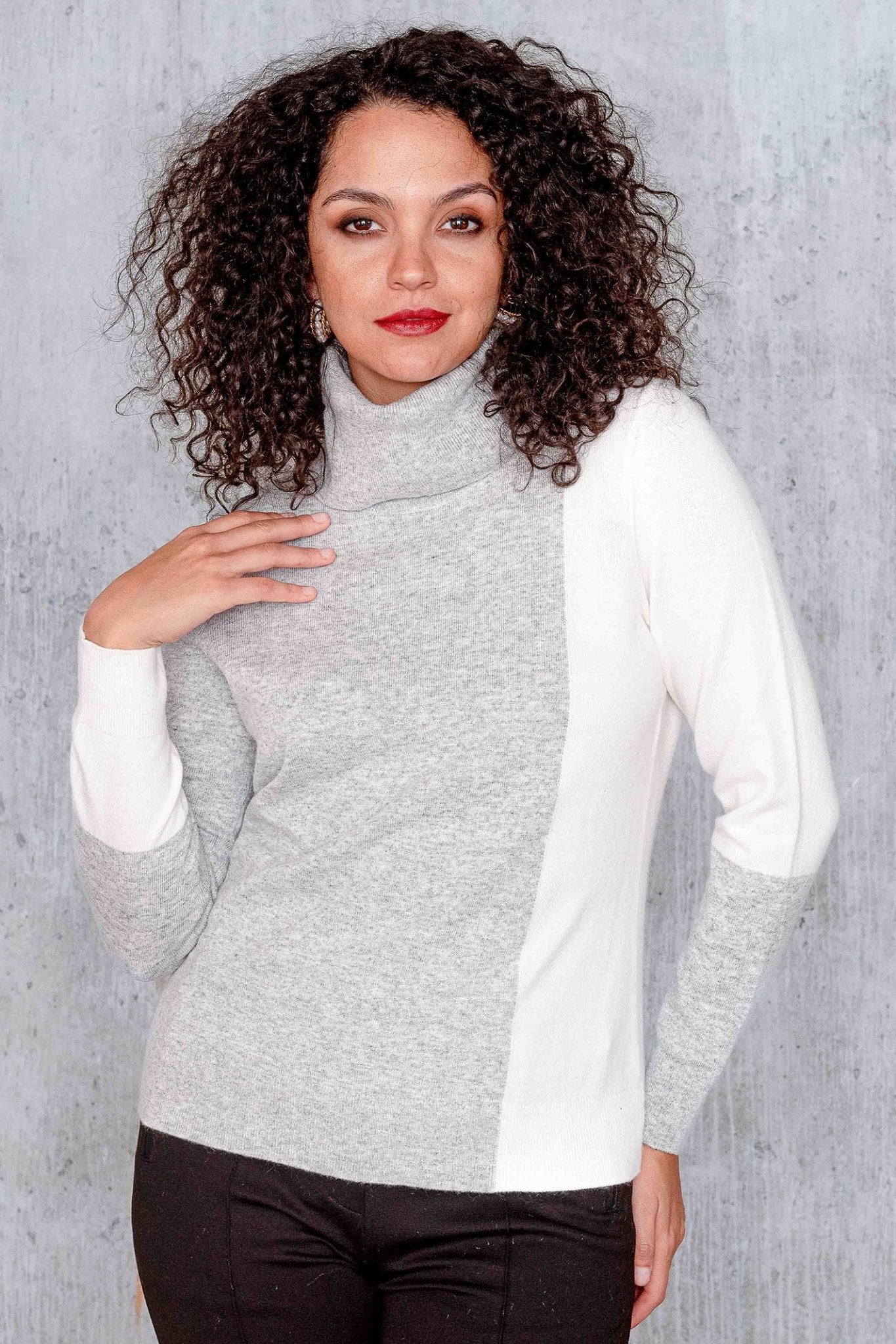 Alison Sheri A44280 Jumper Grey Combo - Dotique - Alison Sheri