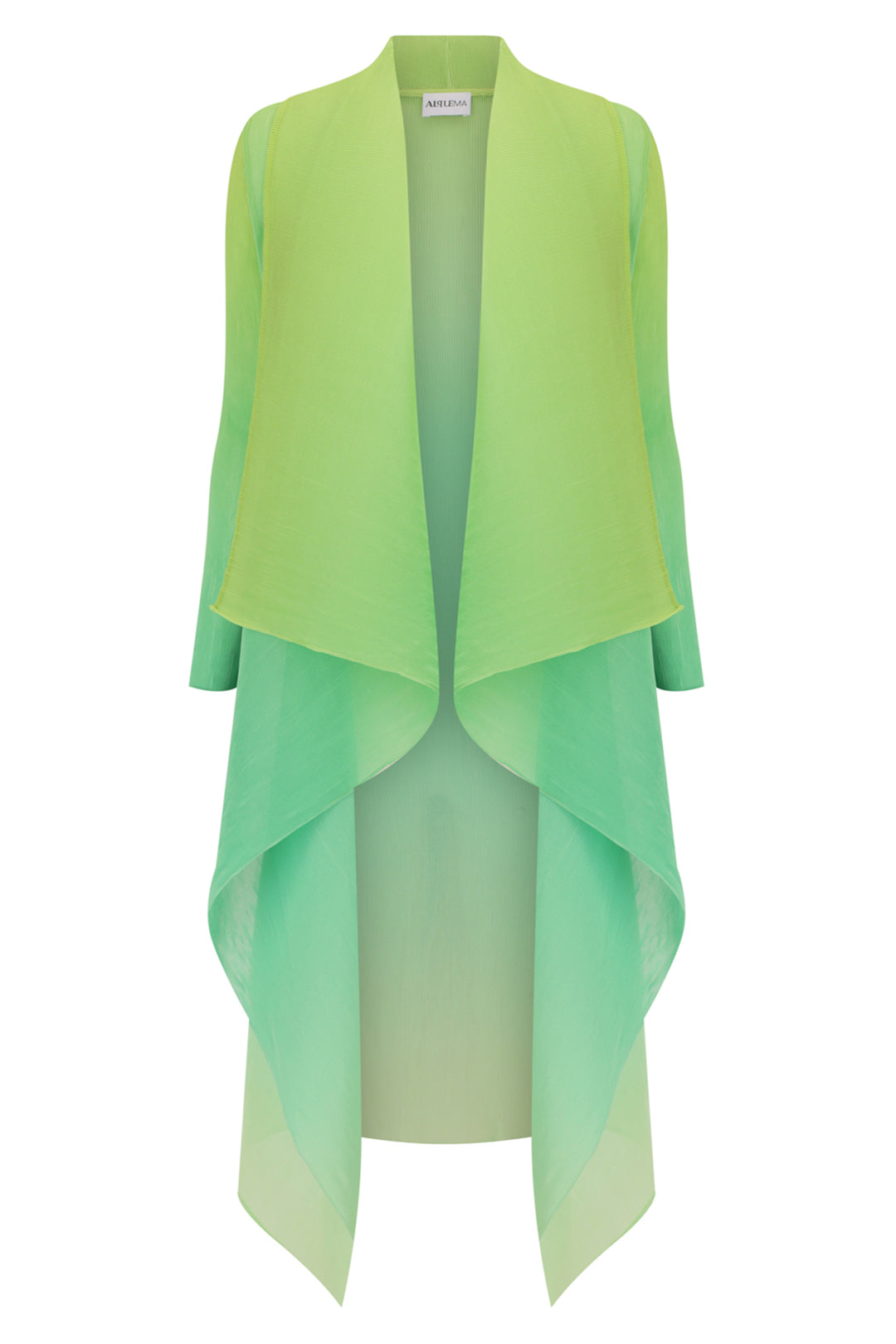 Alquema AC2404 & AD1072L Acid Lime Estrella Dress and Collare Coat - Dotique