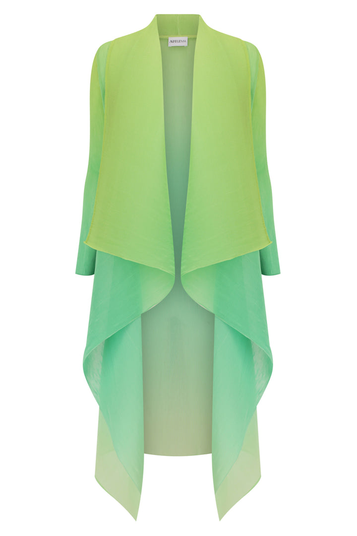 Alquema AC2404 & AD1072L Acid Lime Estrella Dress and Collare Coat - Dotique