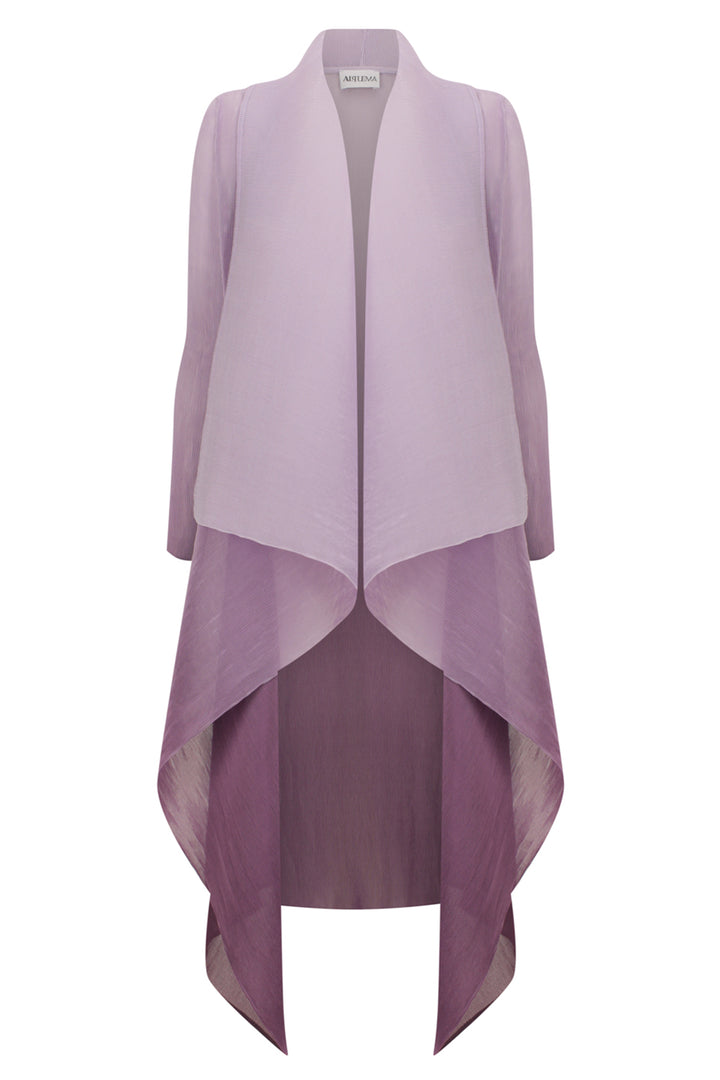 Alquema AC2404 & AD1072L Foggy Lavender Estrella Dress and Collare Coat - Dotique